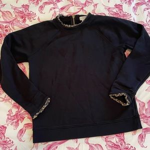 J. Crew French Terry Ruffle Sweatshirt